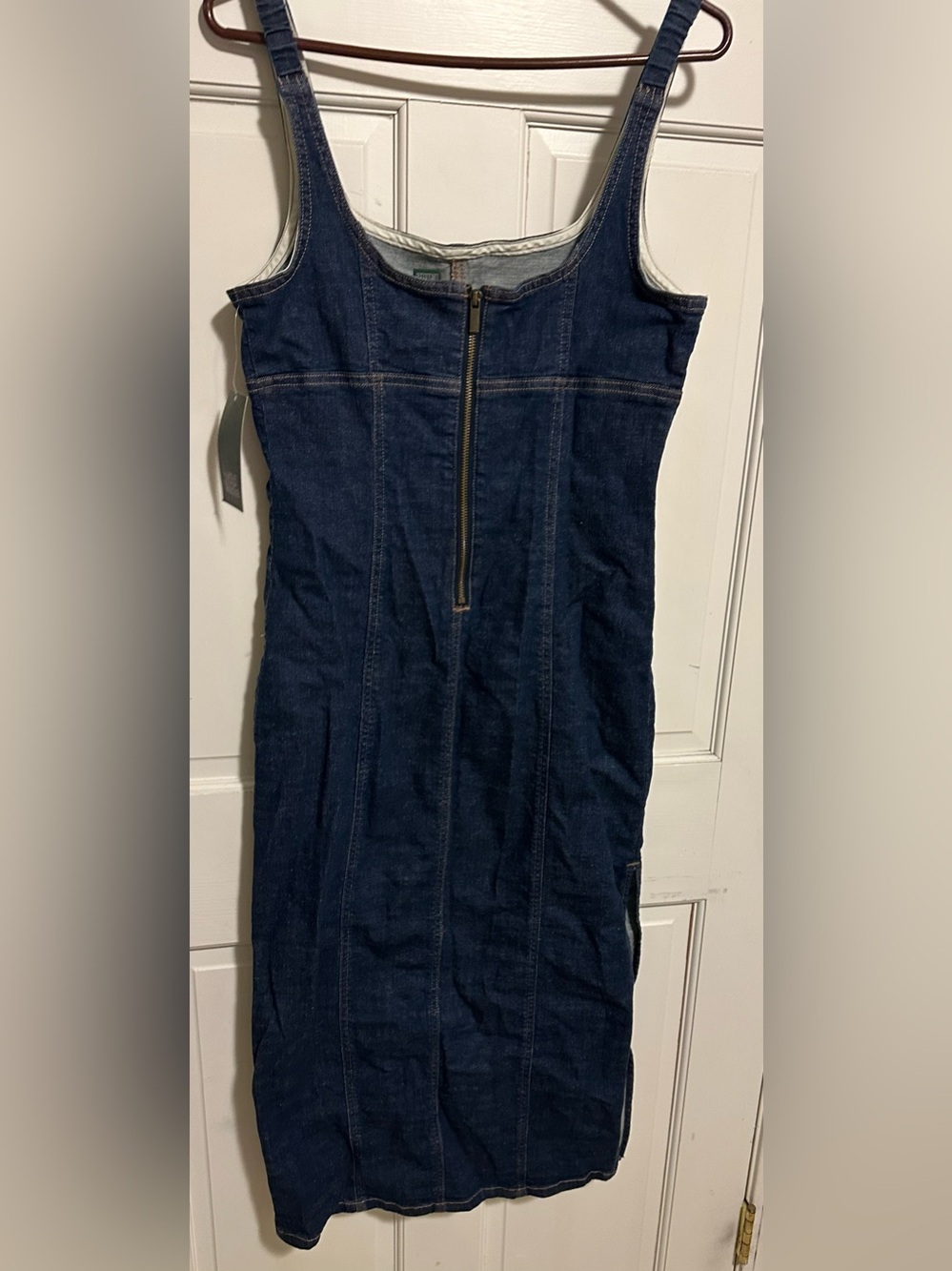 Target Wild Fable Dark Wash Denim Midi Tank Dress - Picture 2 of 5